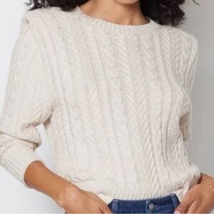 Cream Cable Knit Sweater